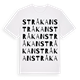 White t-shirt med Stråkan ordlek t-shirt