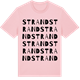Pink Cotton t-shirt med Strand ordlek t-shirt