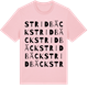 Pink Cotton t-shirt med Stridbäck ordlek t-shirt