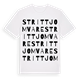 White t-shirt med Strittjomvare ordlek t-shirt