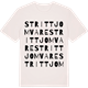 Vintage White t-shirt med Strittjomvare ordlek t-shirt