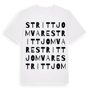 Strittjomvare ordlek t-shirt – ekologisk bomull t-shirt från Pinshirt