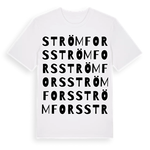 Strömfors ordlek t-shirt – ekologisk bomull t-shirt från Pinshirt