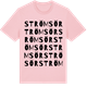 Pink Cotton t-shirt med Strömsör ordlek t-shirt