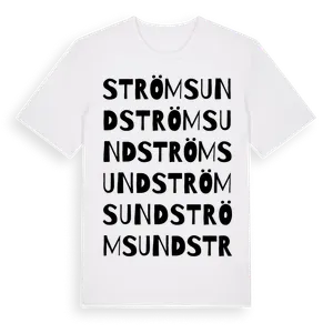 Strömsund ordlek t-shirt – ekologisk bomull t-shirt från Pinshirt