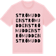 Pink Cotton t-shirt med Strömudden ordlek t-shirt