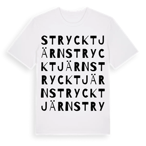 Strycktjärn ordlek t-shirt – ekologisk bomull t-shirt från Pinshirt