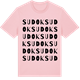 Pink Cotton t-shirt med Sudok ordlek t-shirt