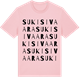 Pink Cotton t-shirt med Sukisivaara ordlek t-shirt