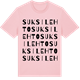 Pink Cotton t-shirt med Suksilehto ordlek t-shirt