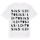 White t-shirt med Suksilehto ordlek t-shirt