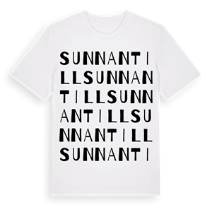 Sunnantill ordlek t-shirt – ekologisk bomull t-shirt från Pinshirt