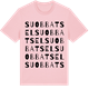 Pink Cotton t-shirt med Suobbatsel ordlek t-shirt