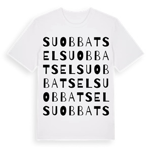 Suobbatsel ordlek t-shirt – ekologisk bomull t-shirt från Pinshirt