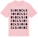 Pink Cotton t-shirt med Suobdek ordlek t-shirt