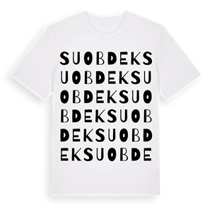 Suobdek ordlek t-shirt – ekologisk bomull t-shirt från Pinshirt