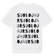 White t-shirt med Suolojaur ordlek t-shirt