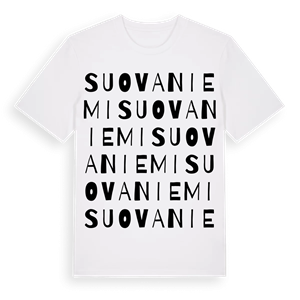Suovaniemi ordlek t-shirt – ekologisk bomull t-shirt från Pinshirt