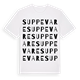 White t-shirt med Suppevare ordlek t-shirt