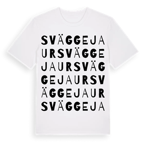 Sväggejaur ordlek t-shirt – ekologisk bomull t-shirt från Pinshirt