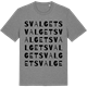 Mid Heather Gray t-shirt med Svalget ordlek t-shirt