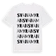 White t-shirt med Svanamyran ordlek t-shirt