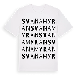 Svanamyran ordlek t-shirt – ekologisk bomull t-shirt från Pinshirt