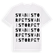 White t-shirt med Svanistorpet ordlek t-shirt
