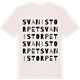 Vintage White t-shirt med Svanistorpet ordlek t-shirt