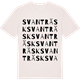 Vintage White t-shirt med Svanträsk ordlek t-shirt