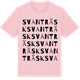 Pink Cotton t-shirt med Svanträsk ordlek t-shirt