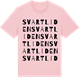 Pink Cotton t-shirt med Svartliden ordlek t-shirt