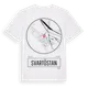 White t-shirt med Svartöstan t-shirt