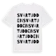 White t-shirt med Svartudden ordlek t-shirt