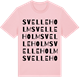 Pink Cotton t-shirt med Svelleholm ordlek t-shirt