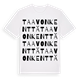 White t-shirt med Taavonkenttä ordlek t-shirt
