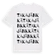 White t-shirt med Takajänkkä ordlek t-shirt