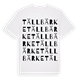 White t-shirt med Tällbärke ordlek t-shirt