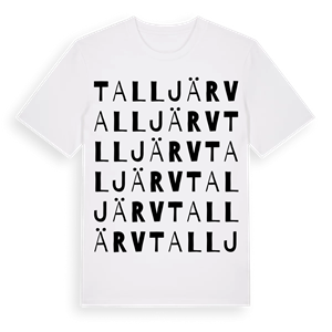 Talljärv ordlek t-shirt – ekologisk bomull t-shirt från Pinshirt