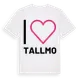 White t-shirt med Jag älskar Tallmo t-shirt stort tryck