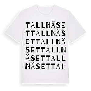 Tallnäset ordlek t-shirt – ekologisk bomull t-shirt från Pinshirt