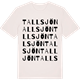 Vintage White t-shirt med Tallsjön ordlek t-shirt