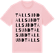 Pink Cotton t-shirt med Tallsund ordlek t-shirt