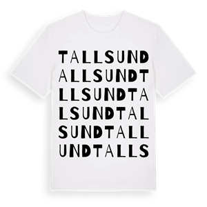 Tallsund ordlek t-shirt – ekologisk bomull t-shirt från Pinshirt