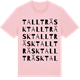 Pink Cotton t-shirt med Tallträsk ordlek t-shirt