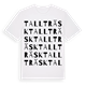 White t-shirt med Tallträsk ordlek t-shirt
