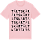 Pink Cotton t-shirt med Tältskär ordlek t-shirt