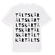 White t-shirt med Tältskär ordlek t-shirt
