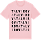 Pink Cotton t-shirt med Talvirova ordlek t-shirt