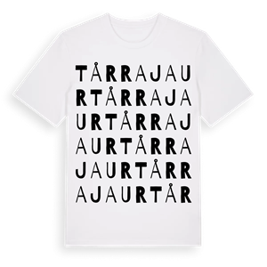 Tårrajaur ordlek t-shirt – ekologisk bomull t-shirt från Pinshirt